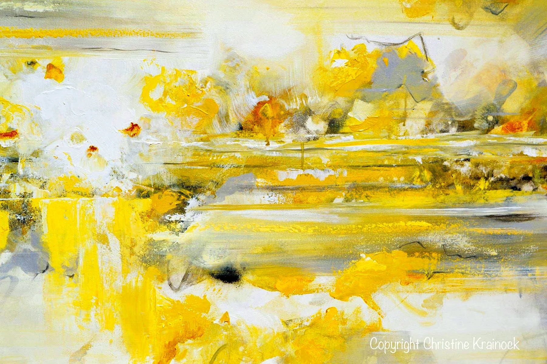 Абстрактная живопись в желтом