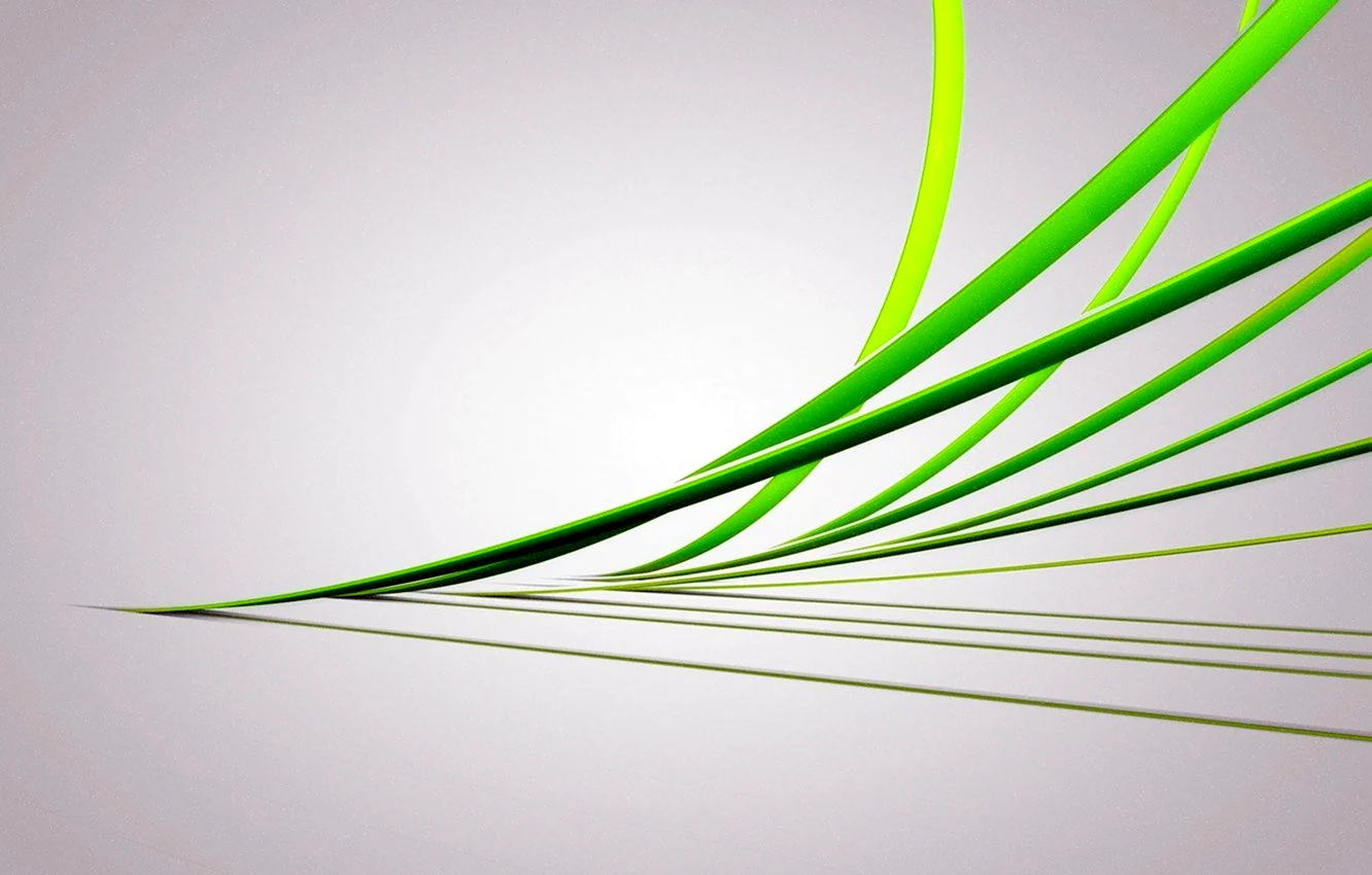 Абстрактные линии зеленые