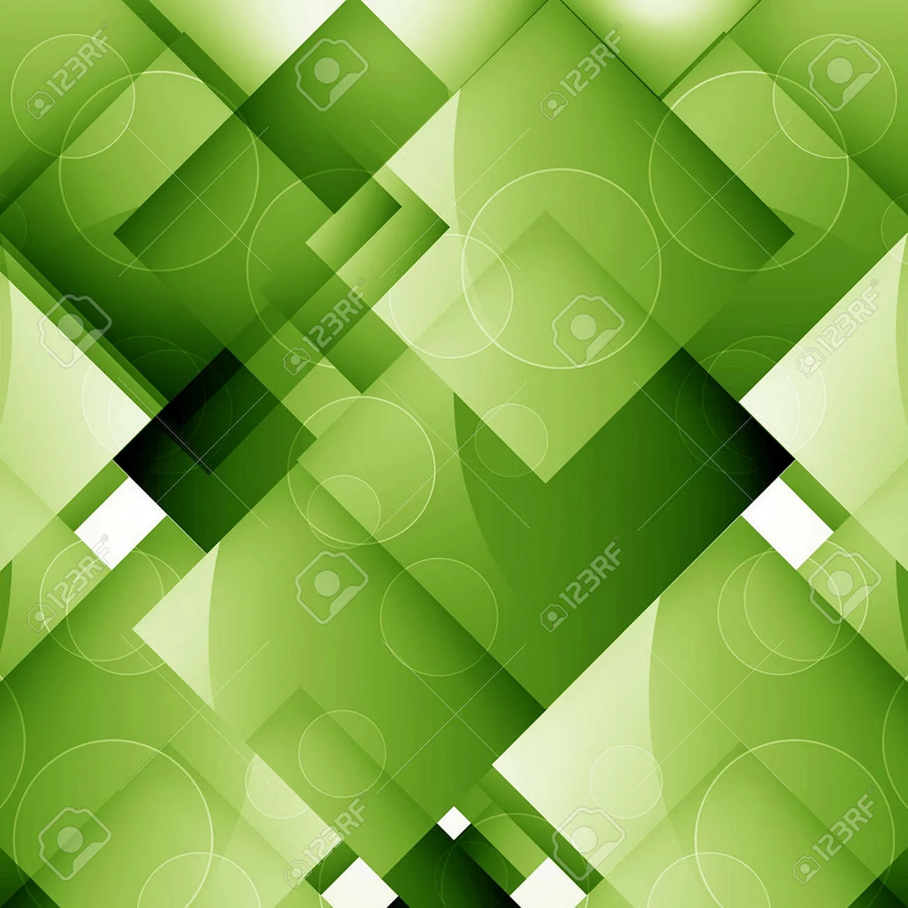 Абстракции квадрат зеленый