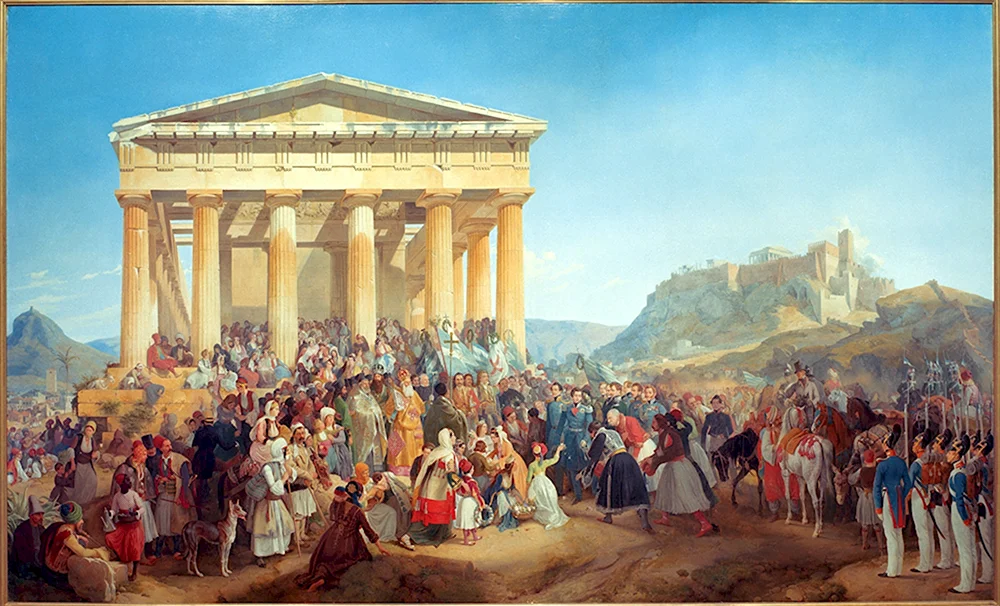 Афинский Акрополь реконструкция Лео фон Кленце 1846 года