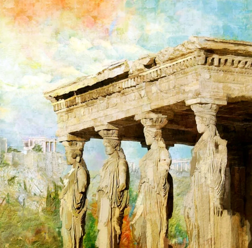 Акрополь древняя Греция живопись