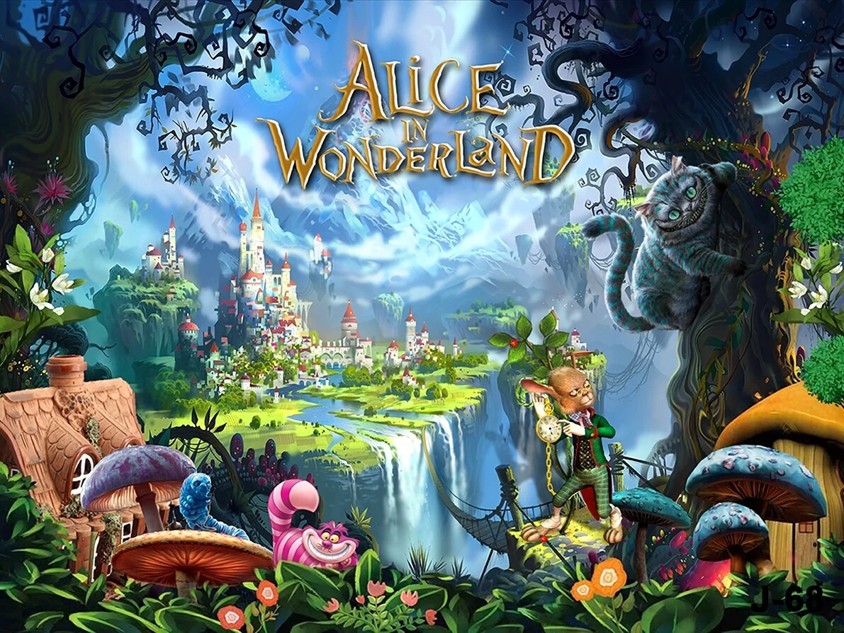 Alice in Wonderland backdrop