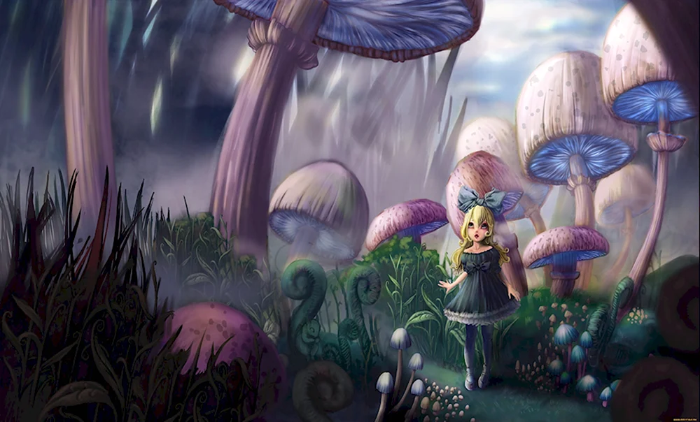 Alice in Wonderland с грибом