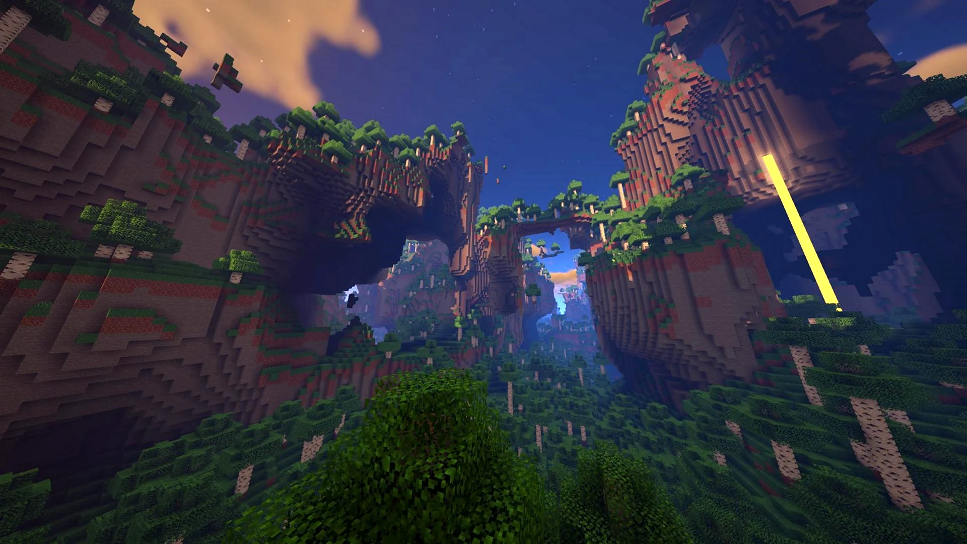 Amplified World Minecraft лес