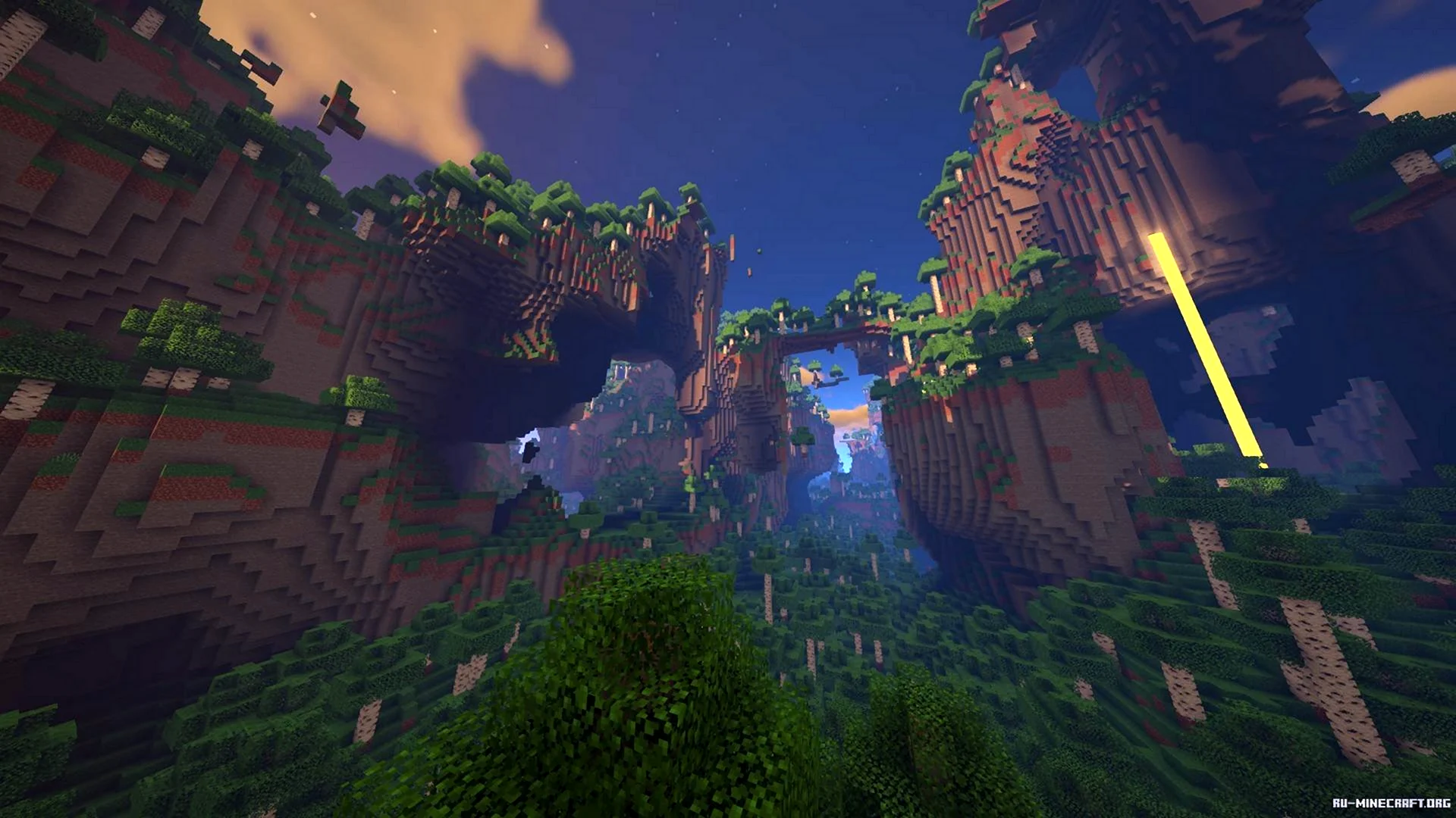 Amplified World Minecraft лес