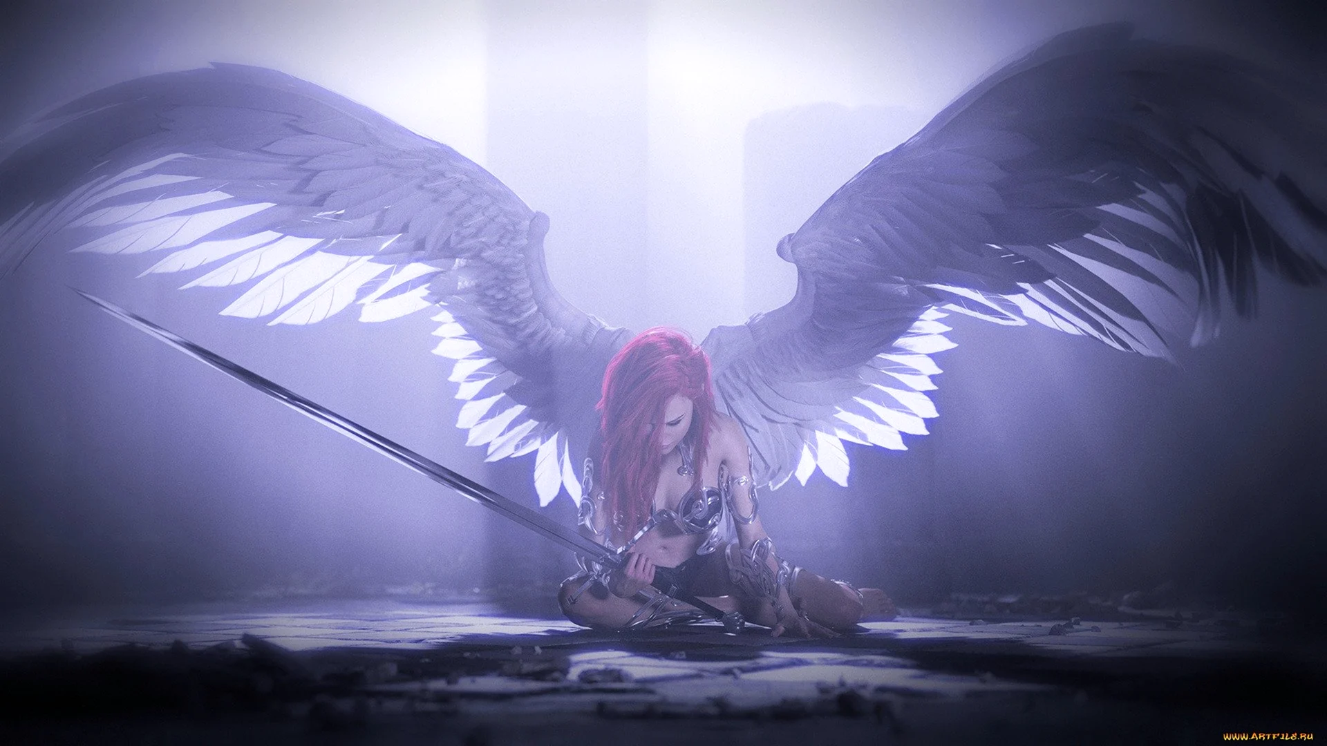 Ангел с большими крыльями