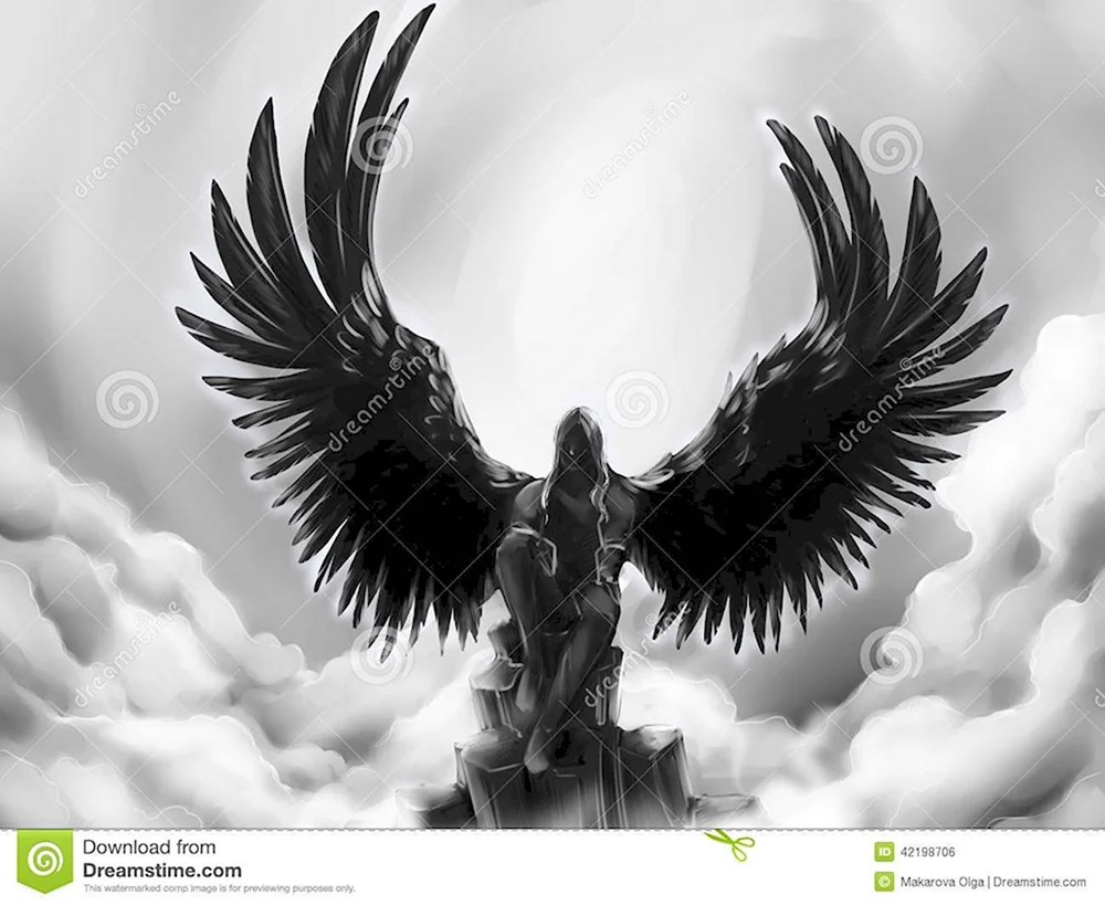 Ангел с расправленными крыльями