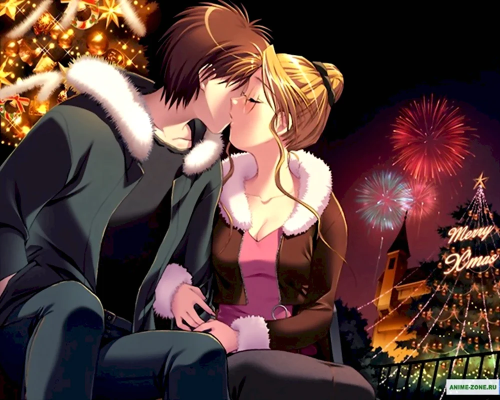 Аниме новый год любовь