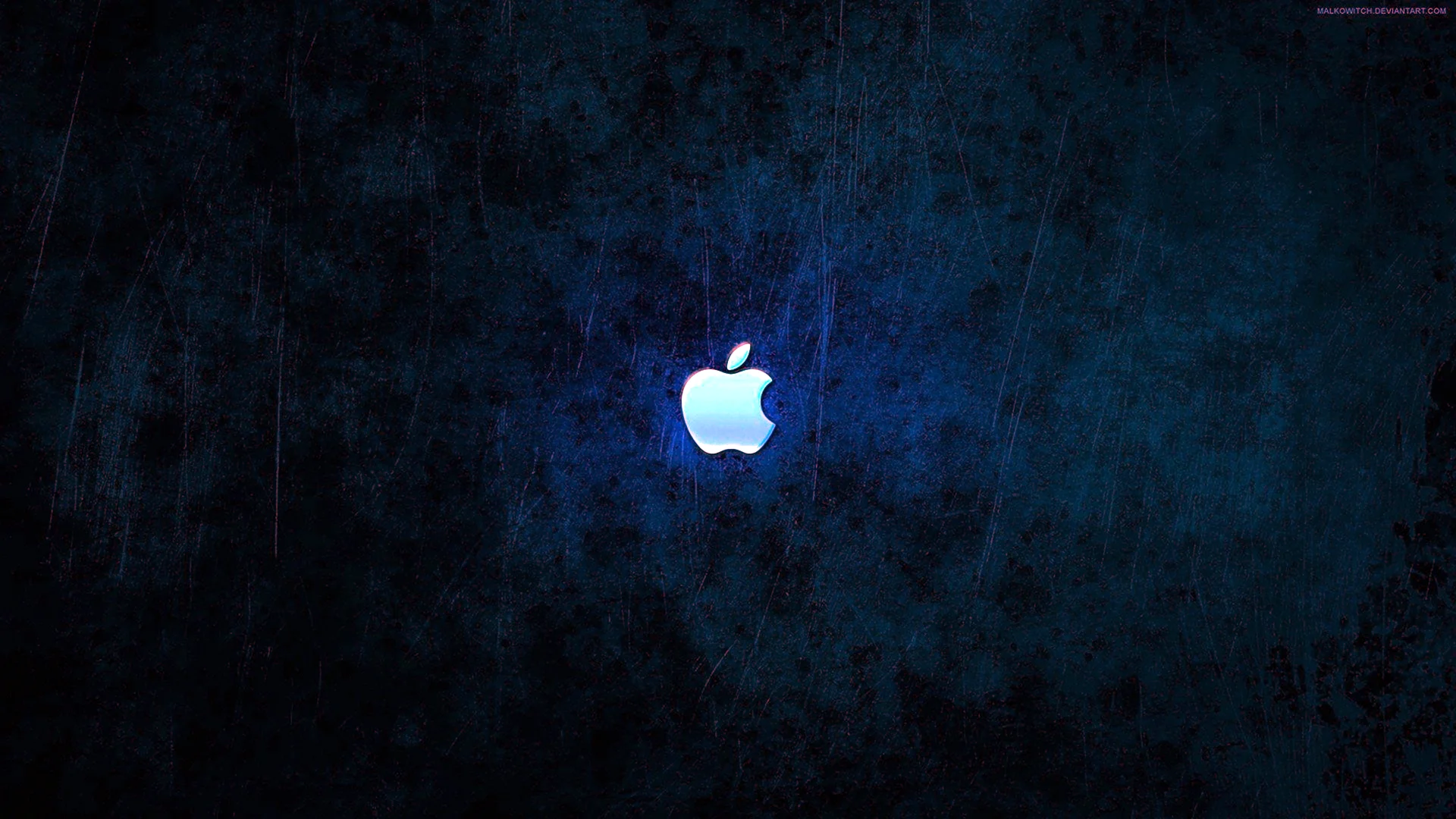 Apple синий фон