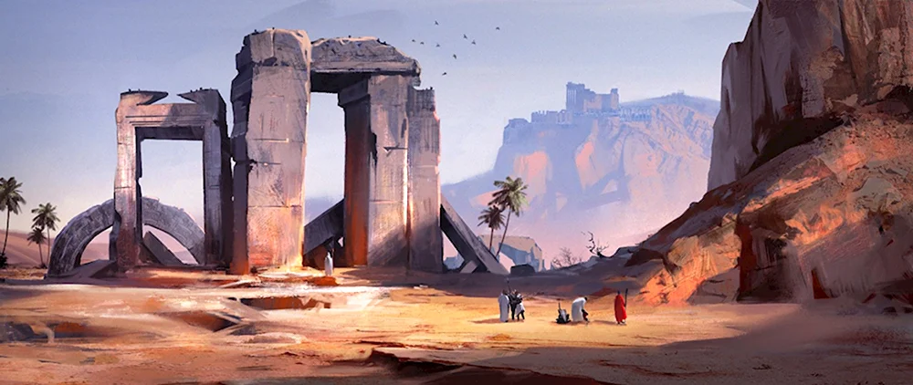 ARTSTATION город Египта фэнтези