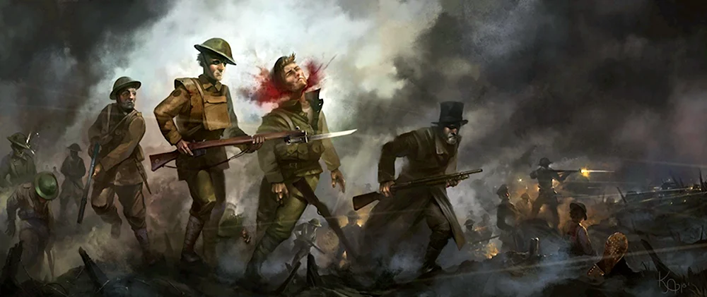 Атака пехоты первая мировая война