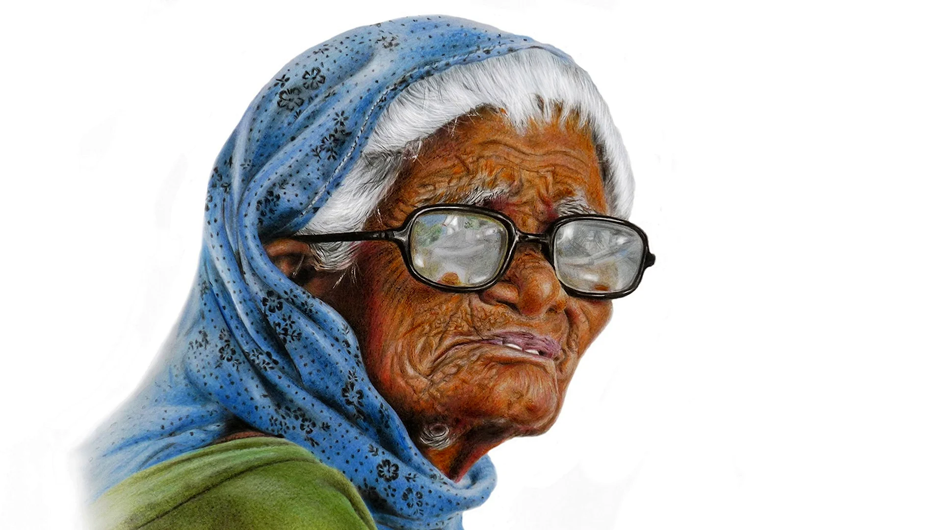 Бабушка в очках