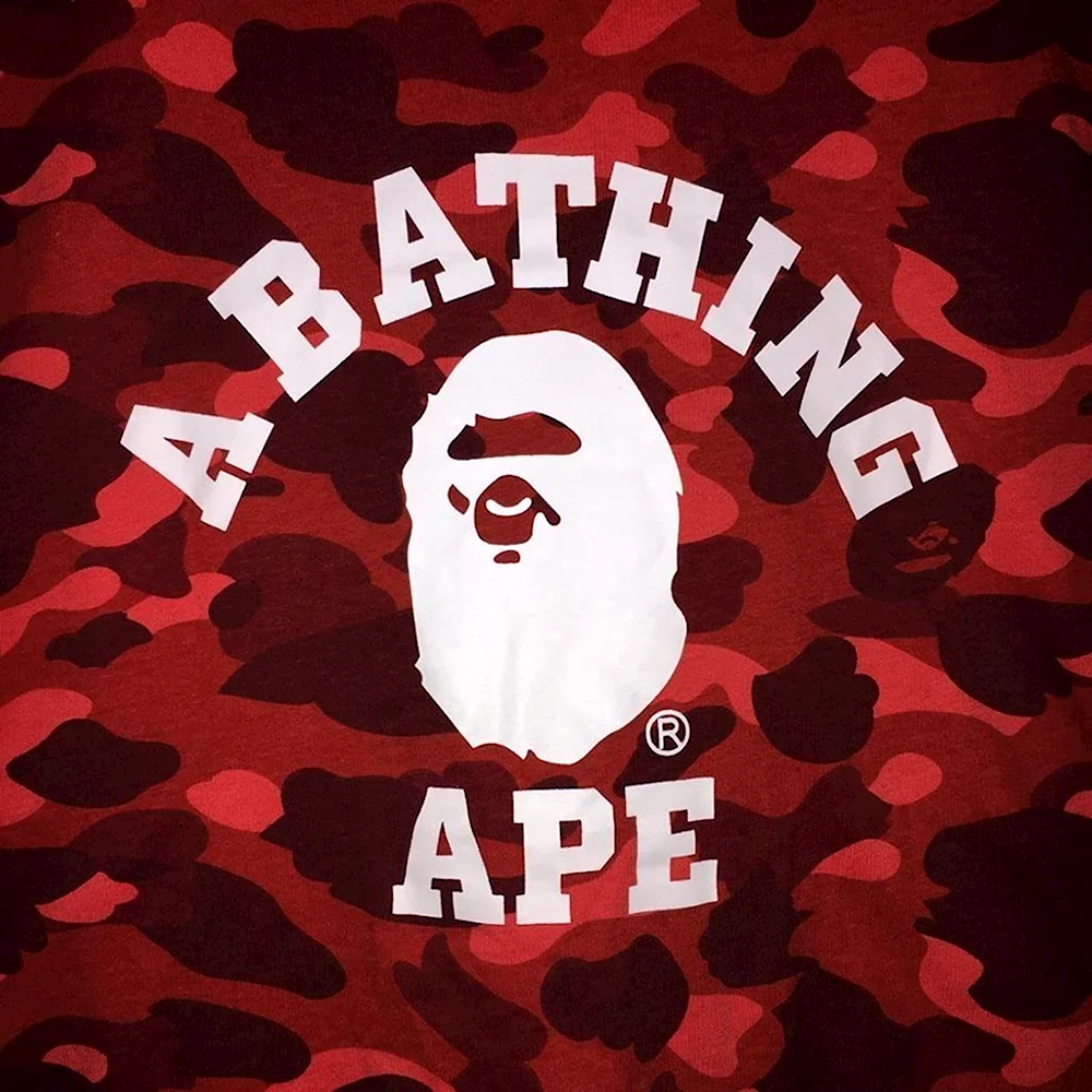 Bape logo красное