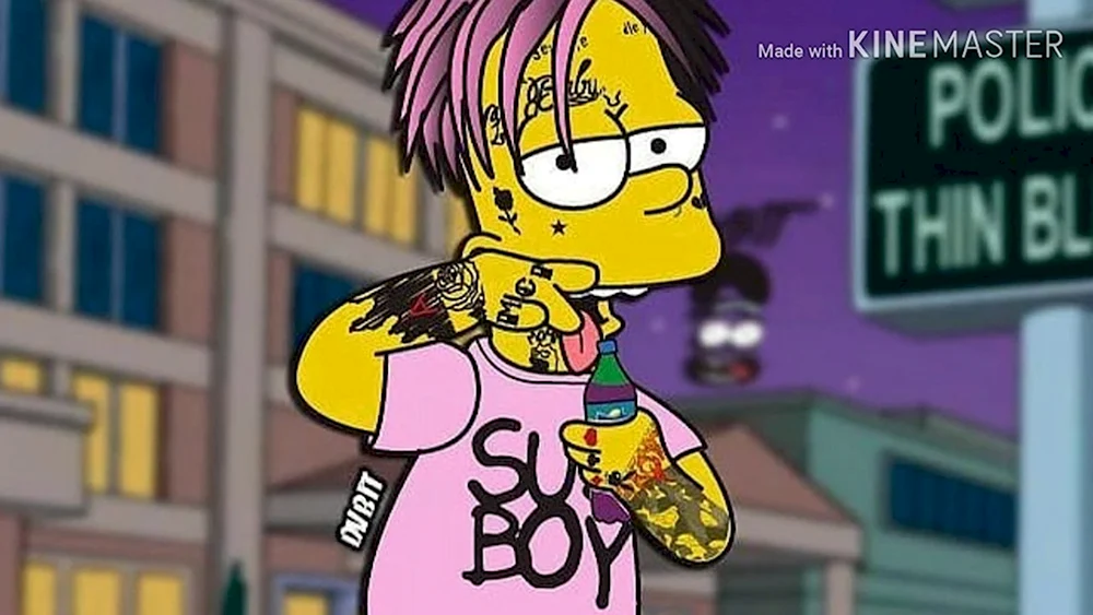 Барт симпсон Lil Peep