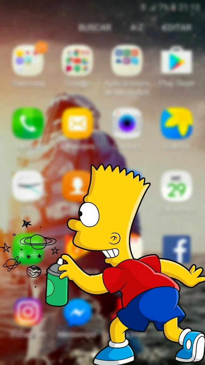 Барт симпсон на айфон