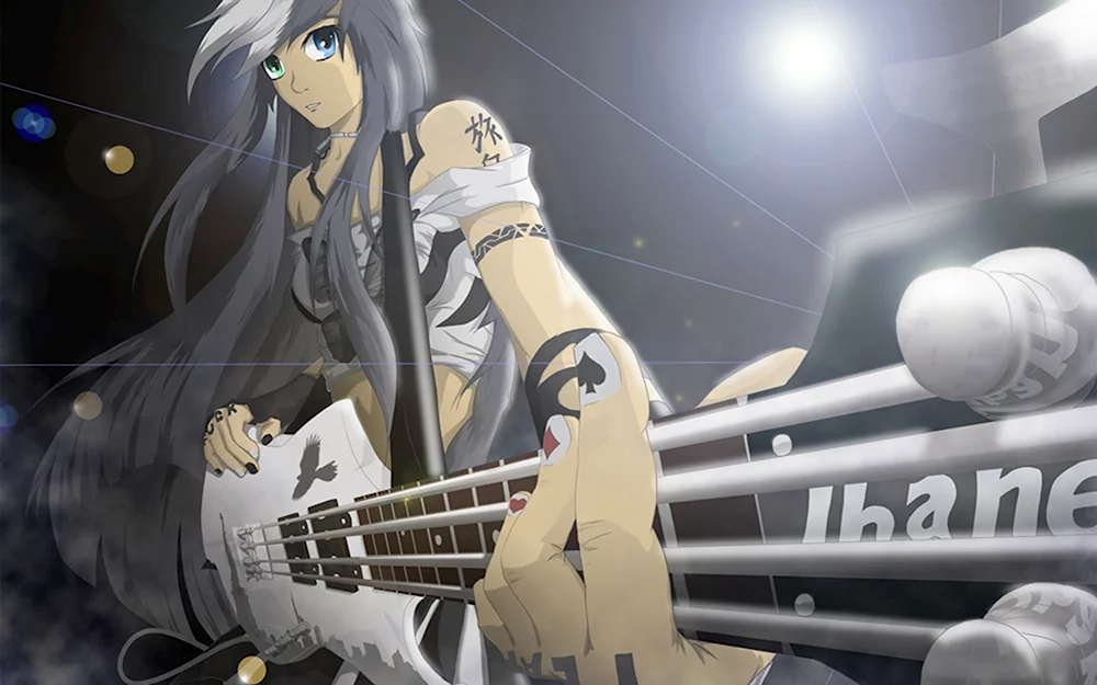 Бас гитарист аниме
