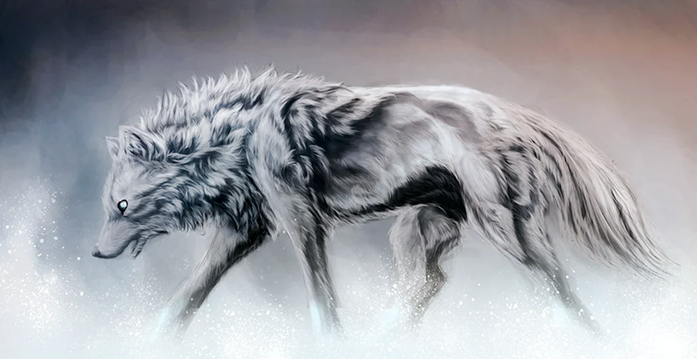 Бегущий волк арт