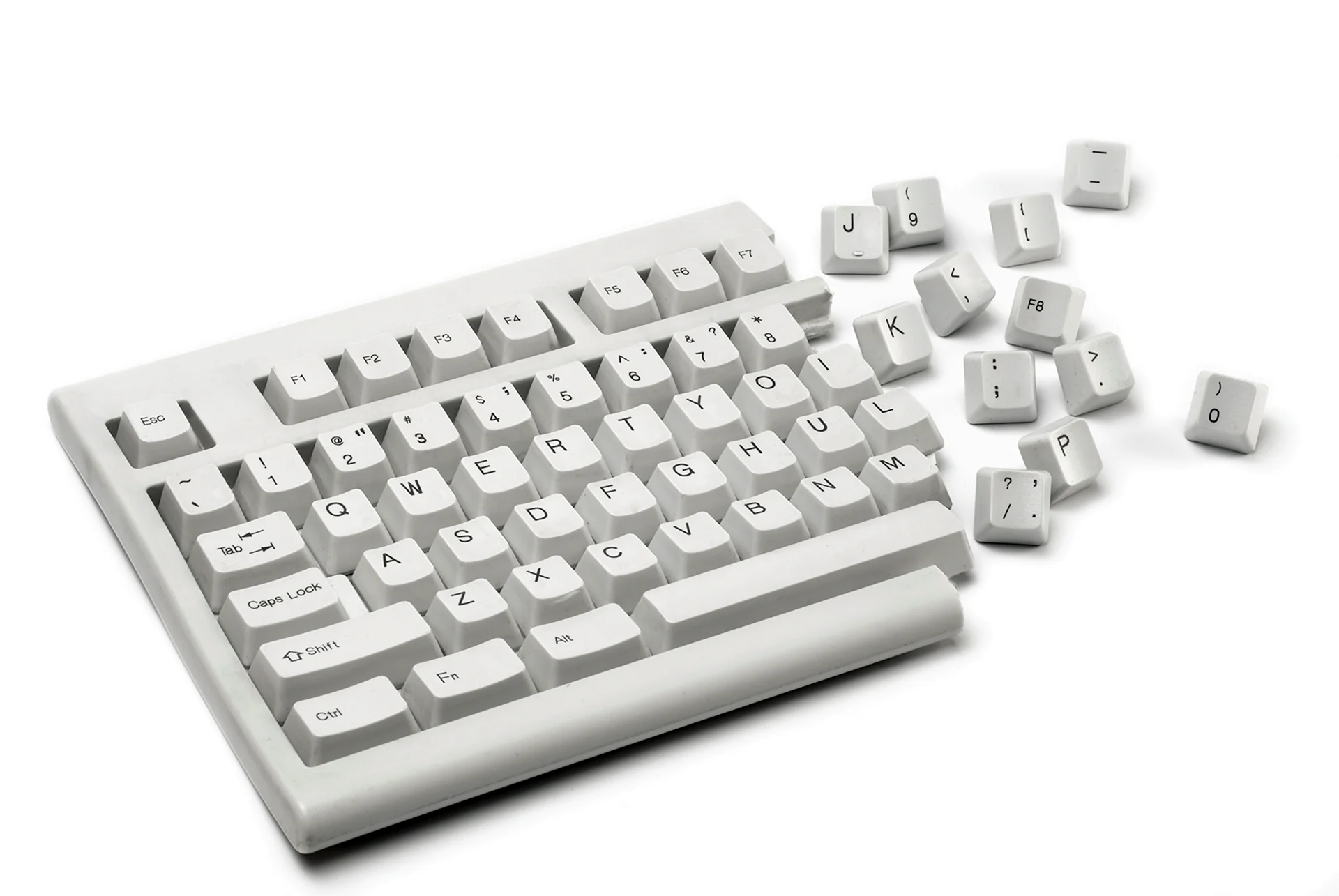Белая кнопка на клавиатуре