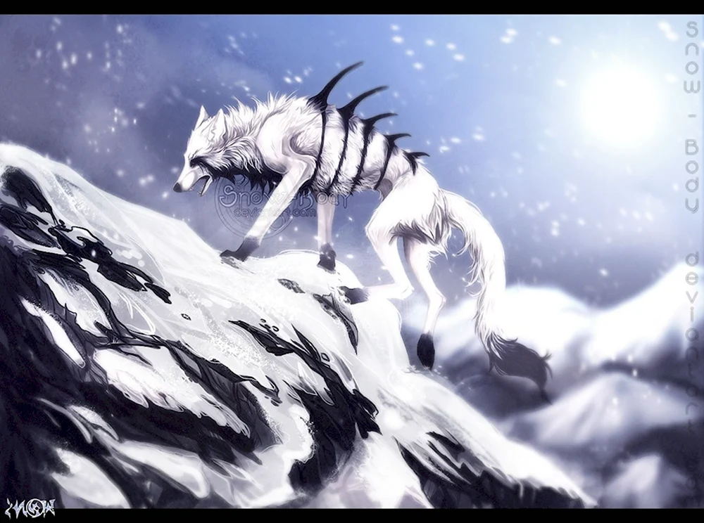 Белый Демонический волк