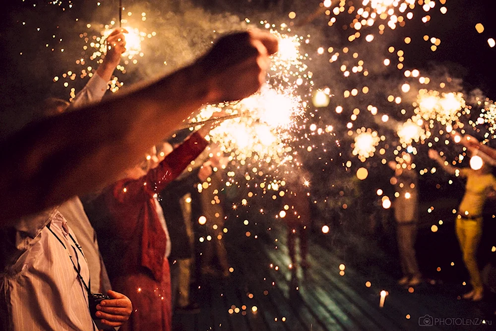 Бенгальские огни новый год