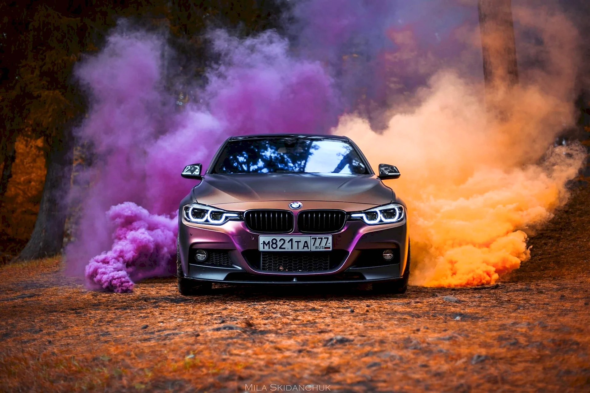 BMW m5 f90 в дыму