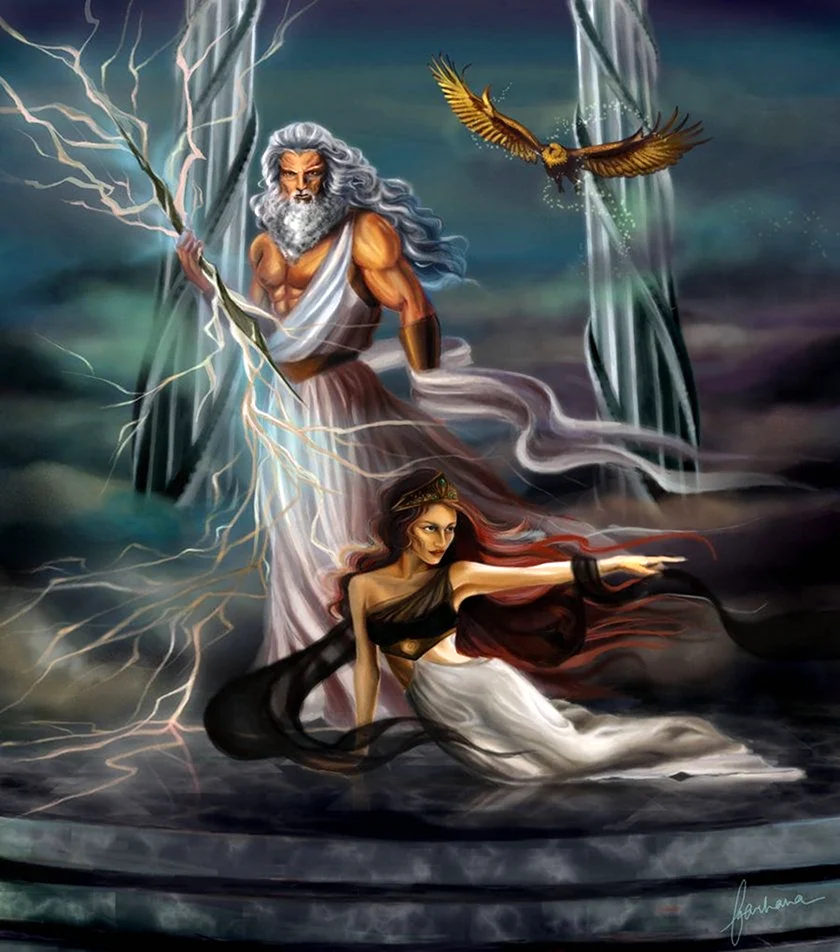 Богиня гера и Зевс