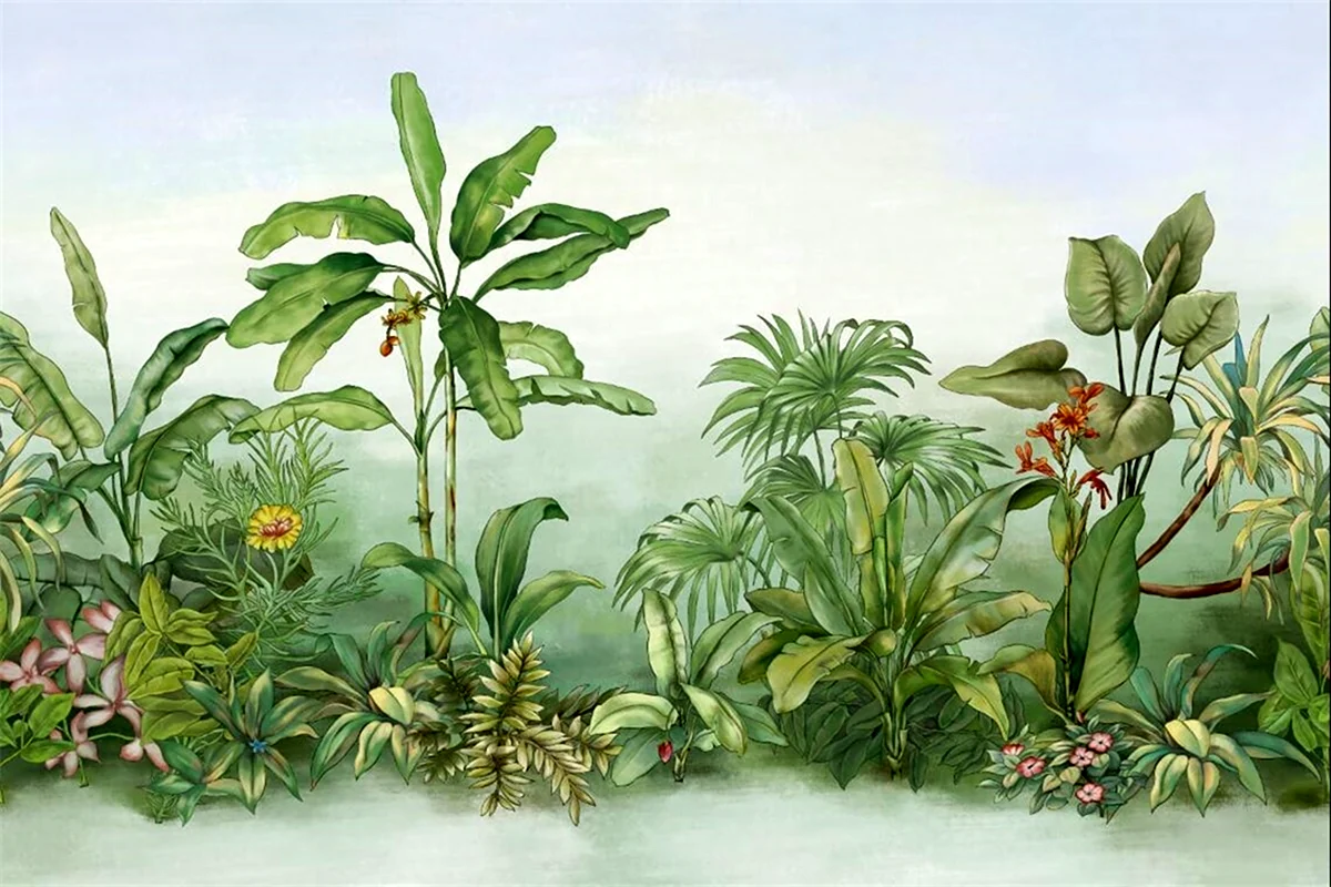 Ботанические фрески на стену