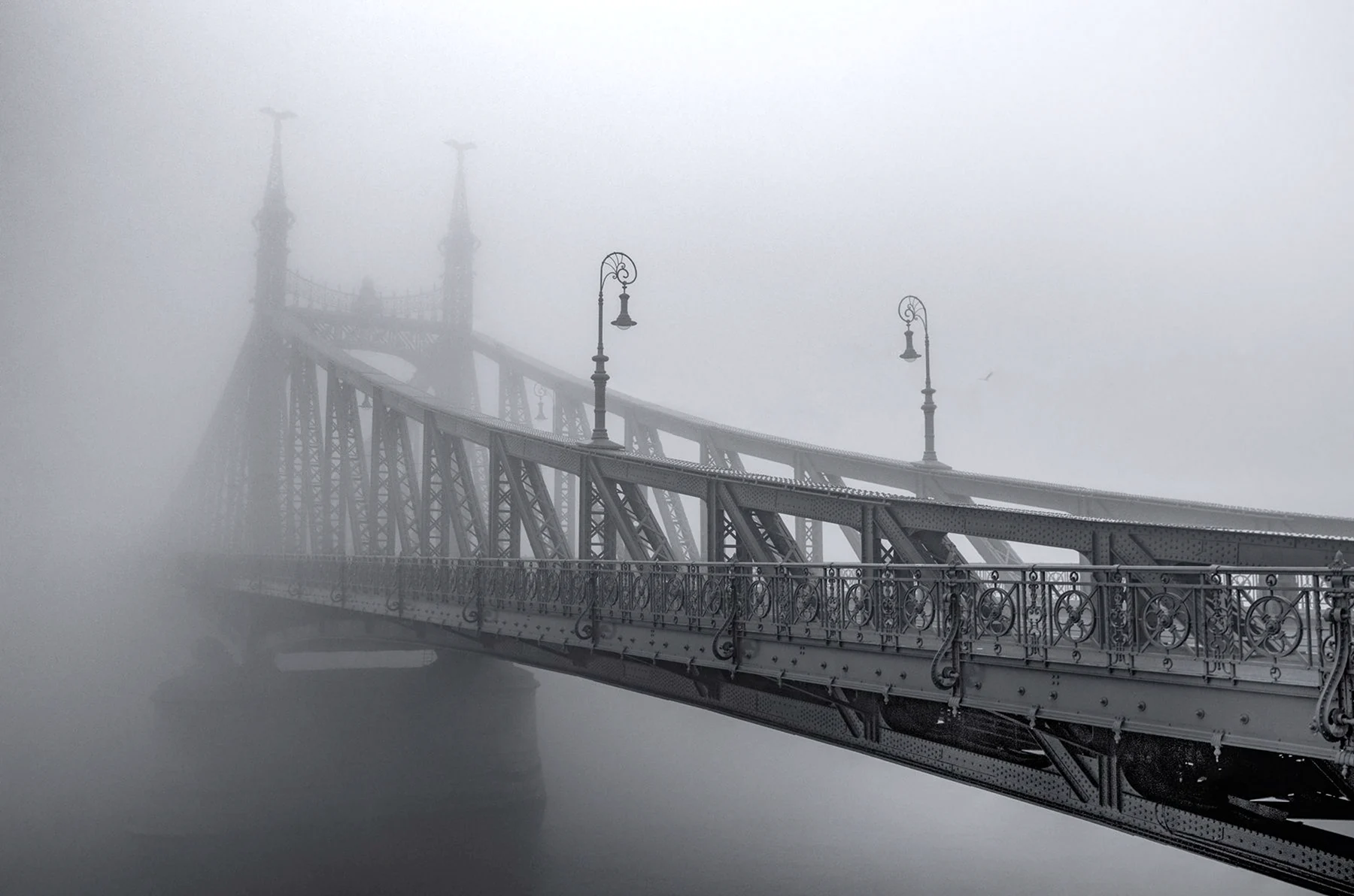 Будапешт мост туман