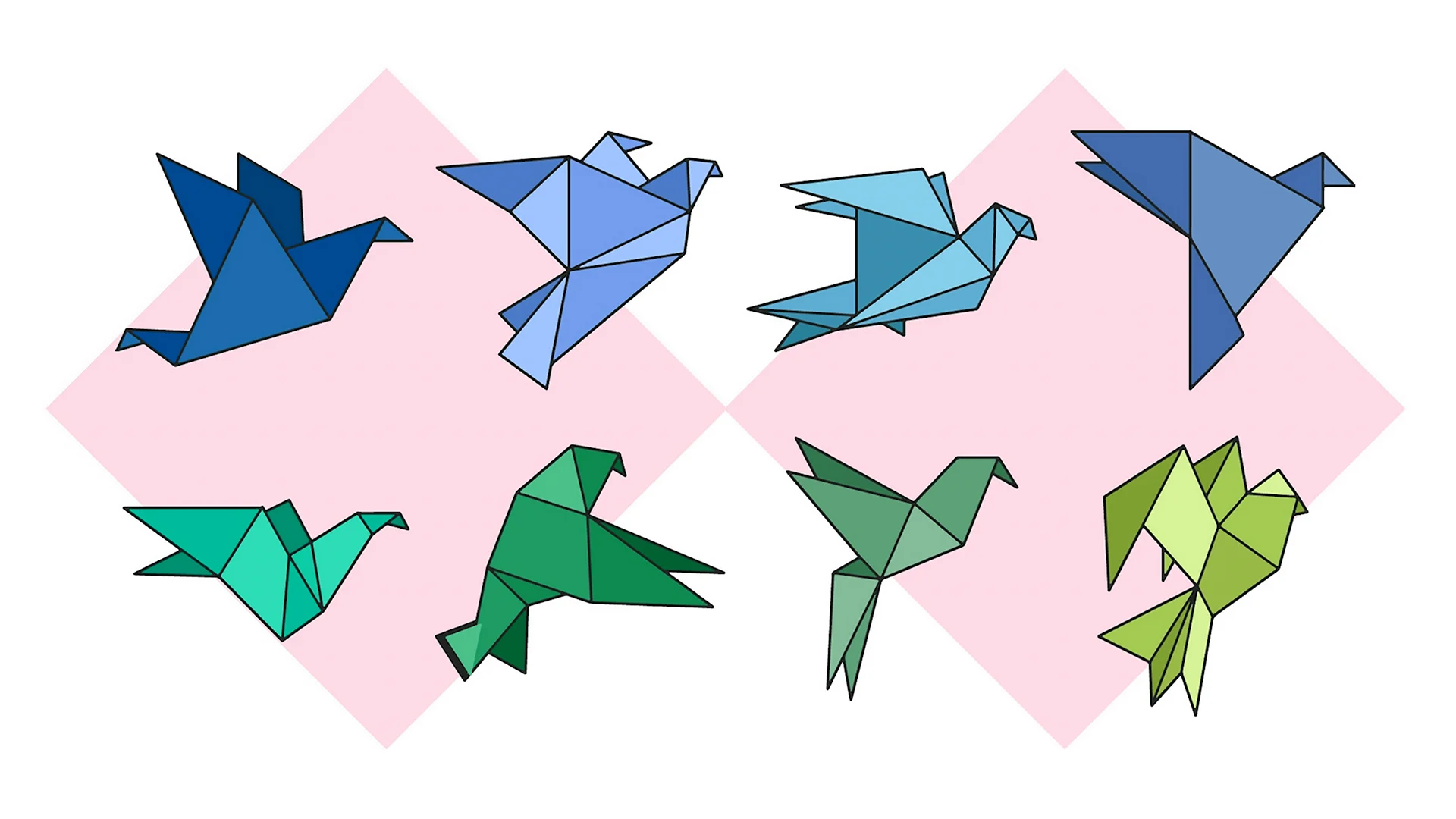 Бумажная птица оригами вектор