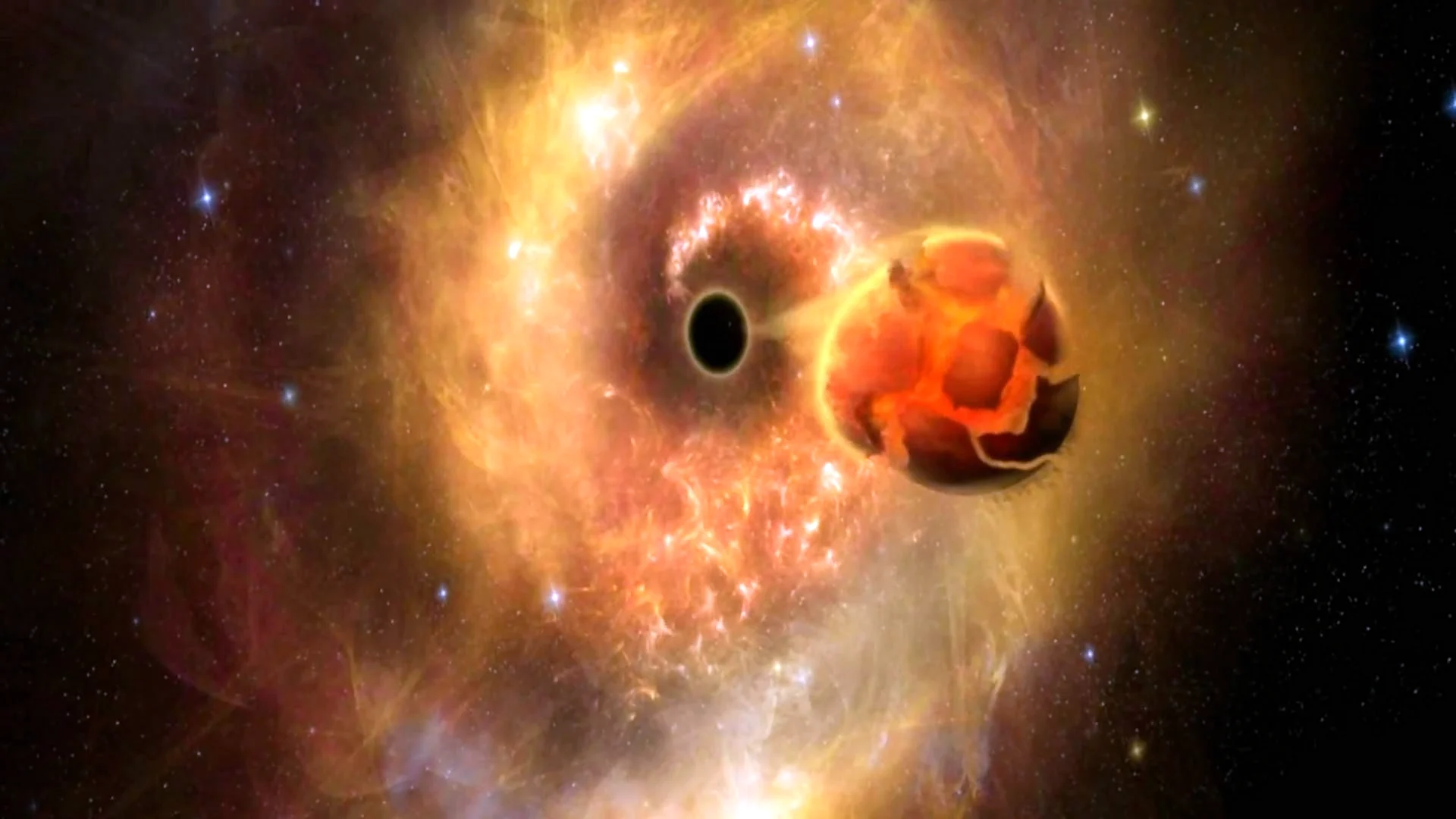 Черная дыра и планеты