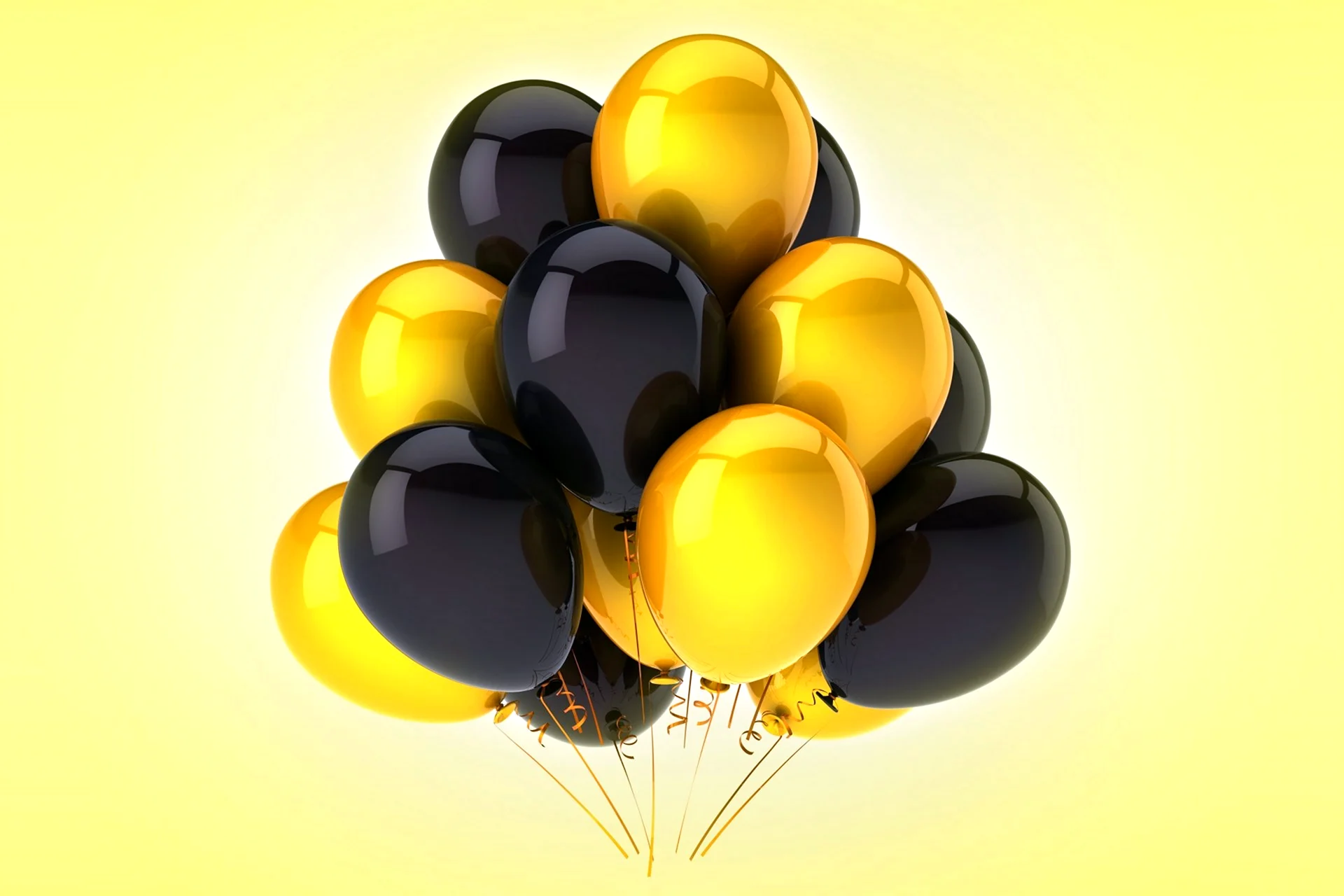 Черно желтые шары