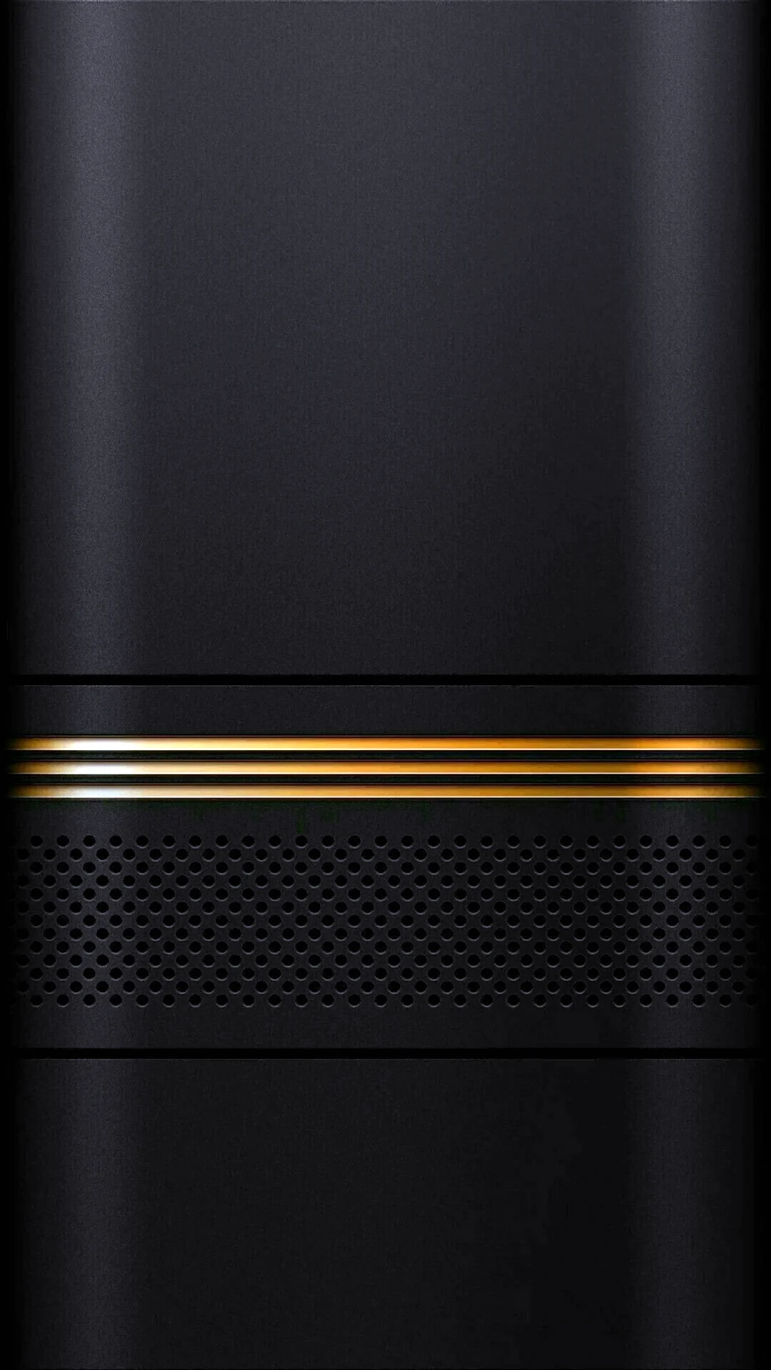 Черно золотистый смартфон