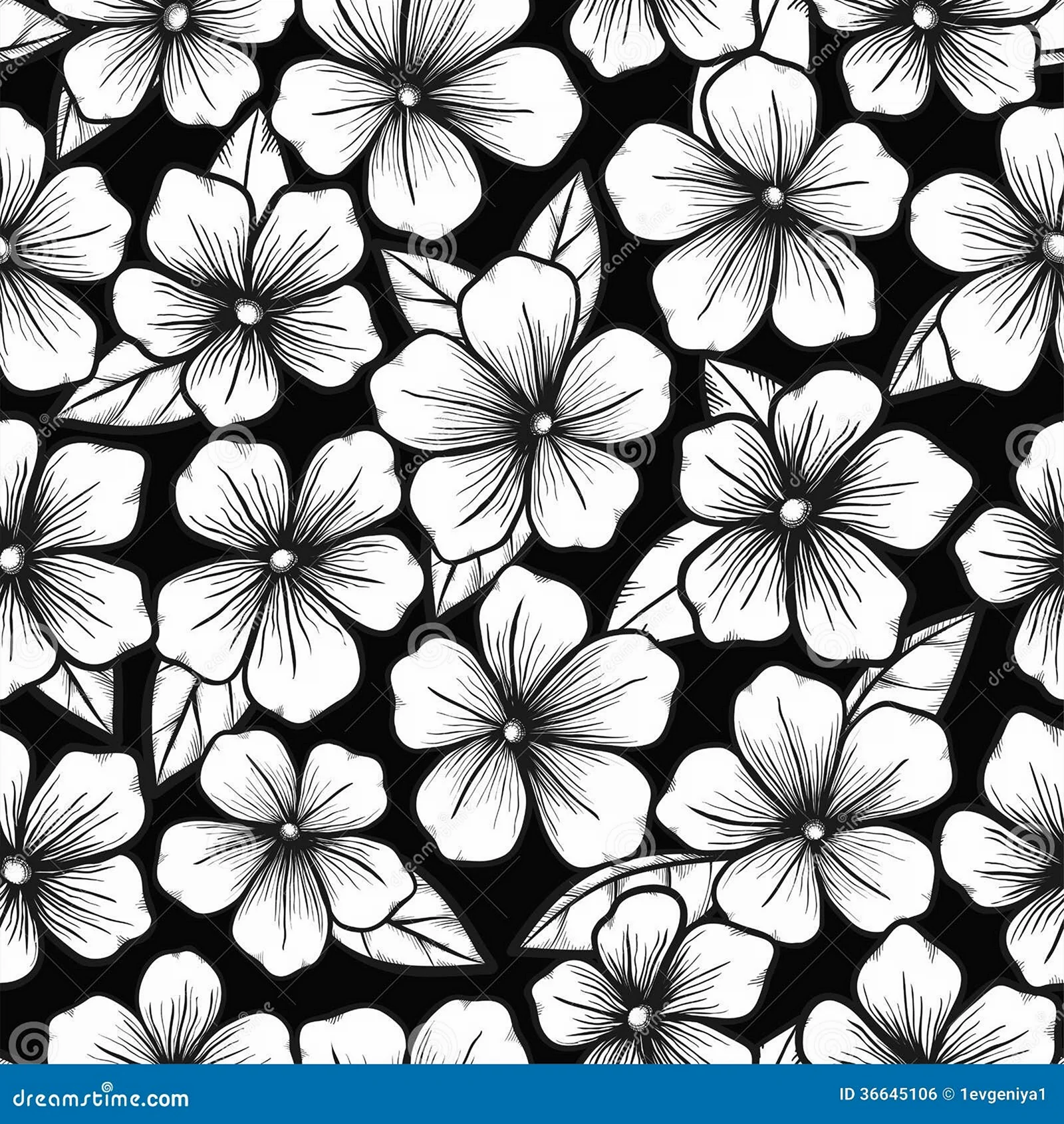 Черно-белая фактура цветы