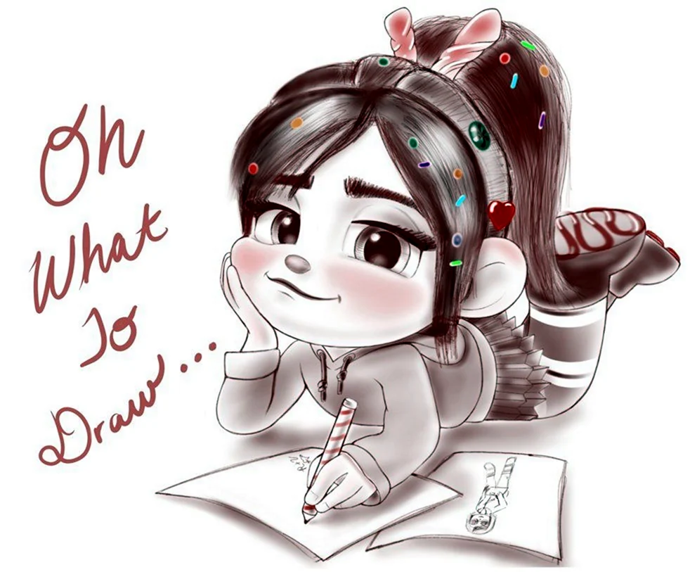 Cute Vanellope drawing