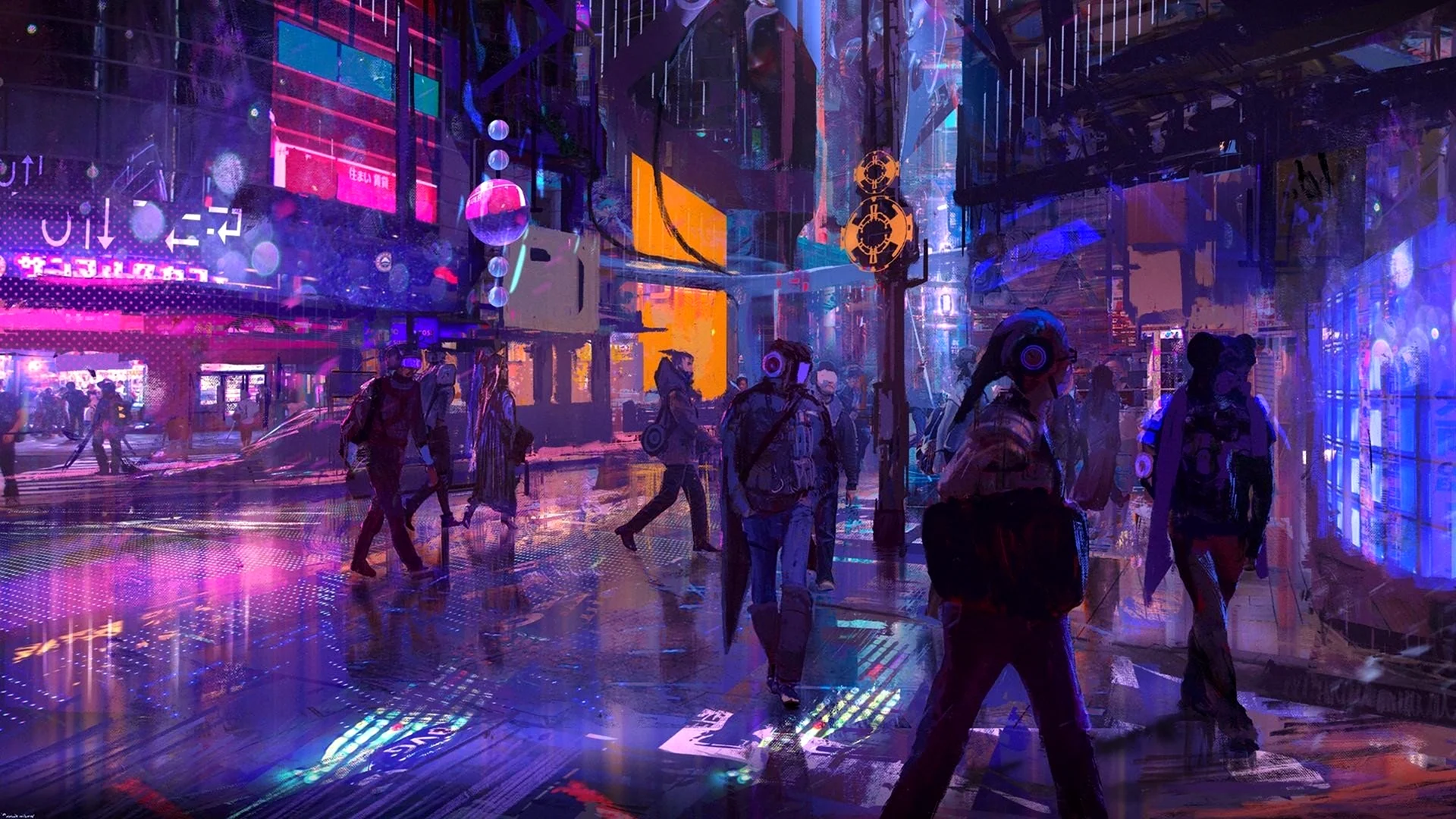 Cyberpunk 2077 улицы