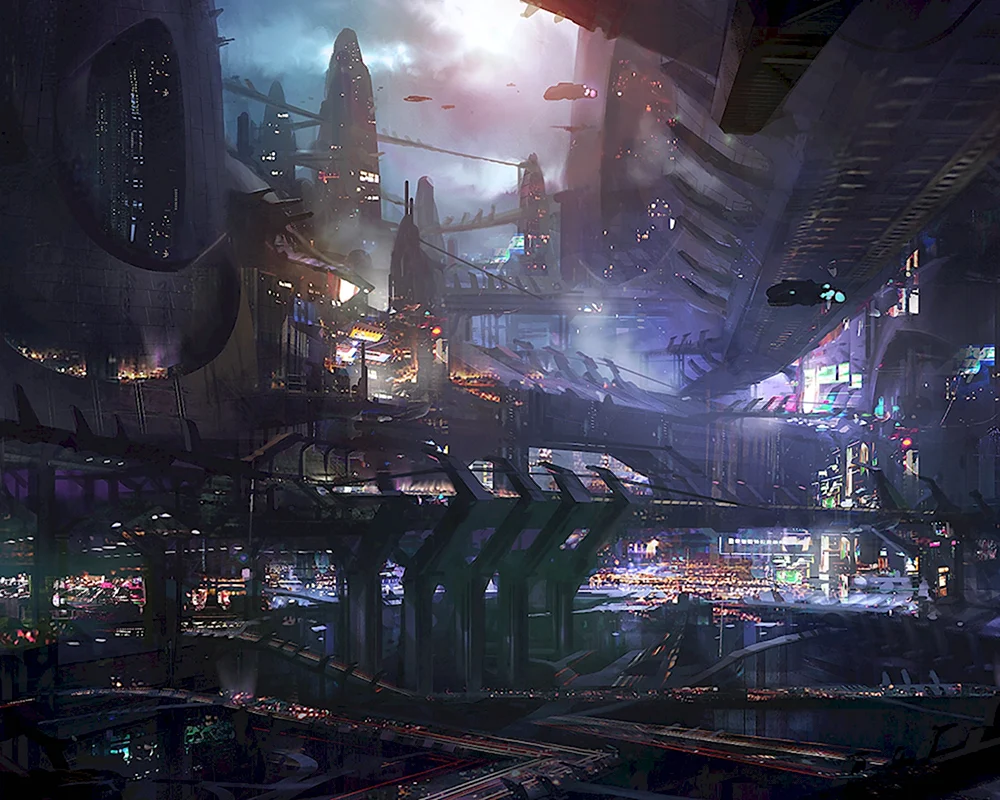 Cyberpunk City мосты