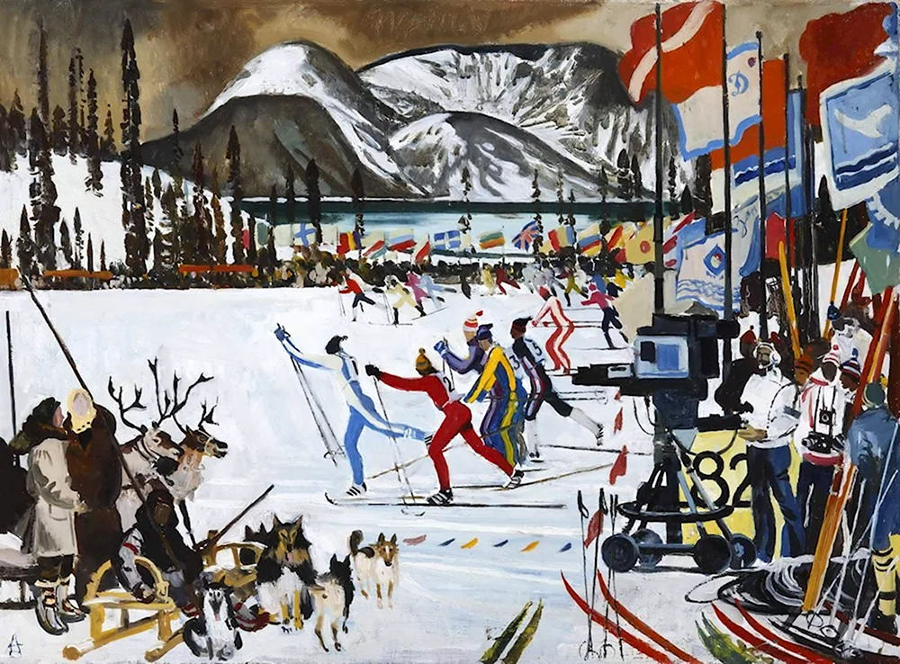 Дейнека лыжники 1934