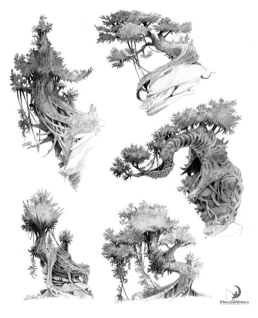 Деревья концепт арт