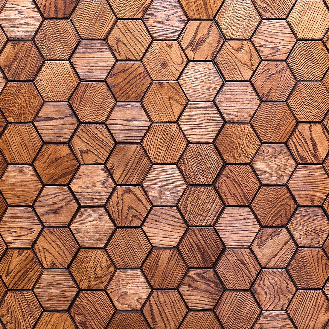 Деревянные стеновые панели 3d Hexagon