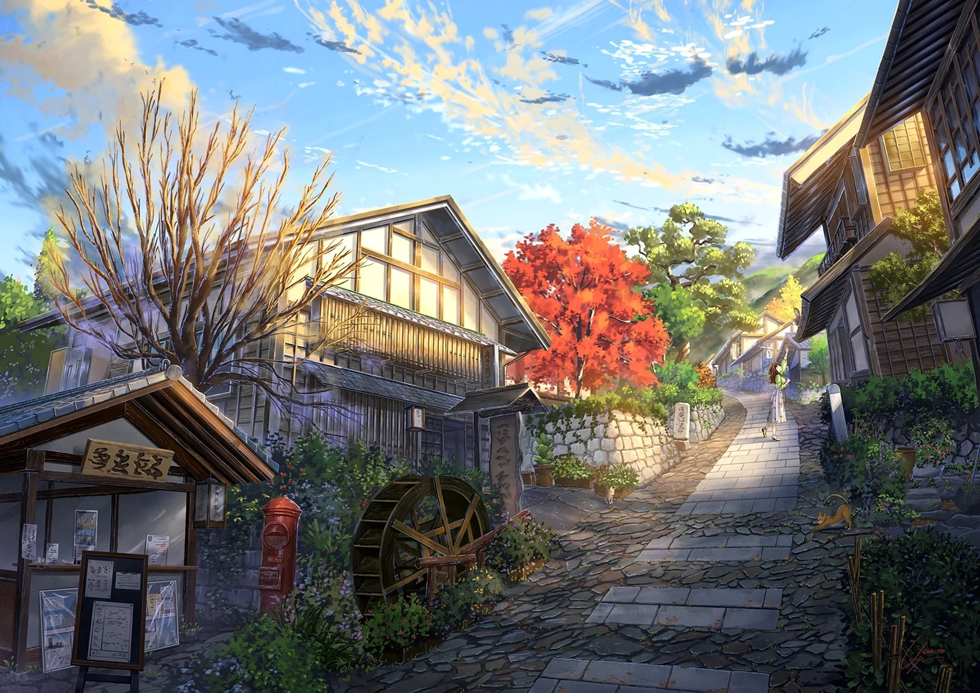 Деревня в Японии аниме