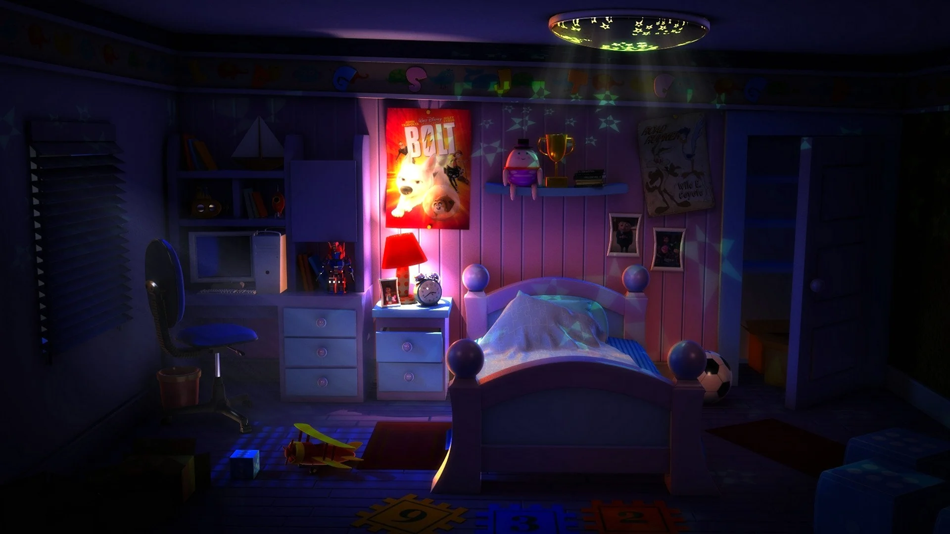 Детская комната ночью