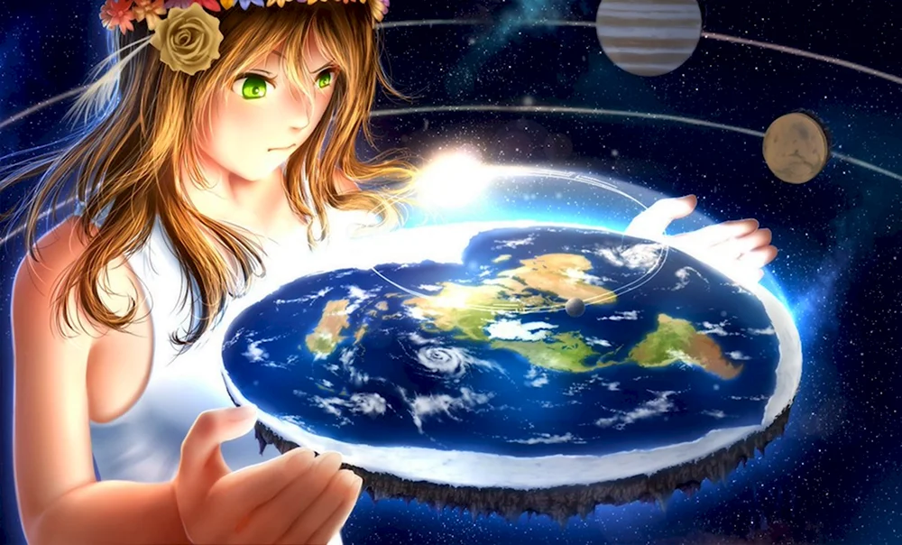 Девушка Планета земля
