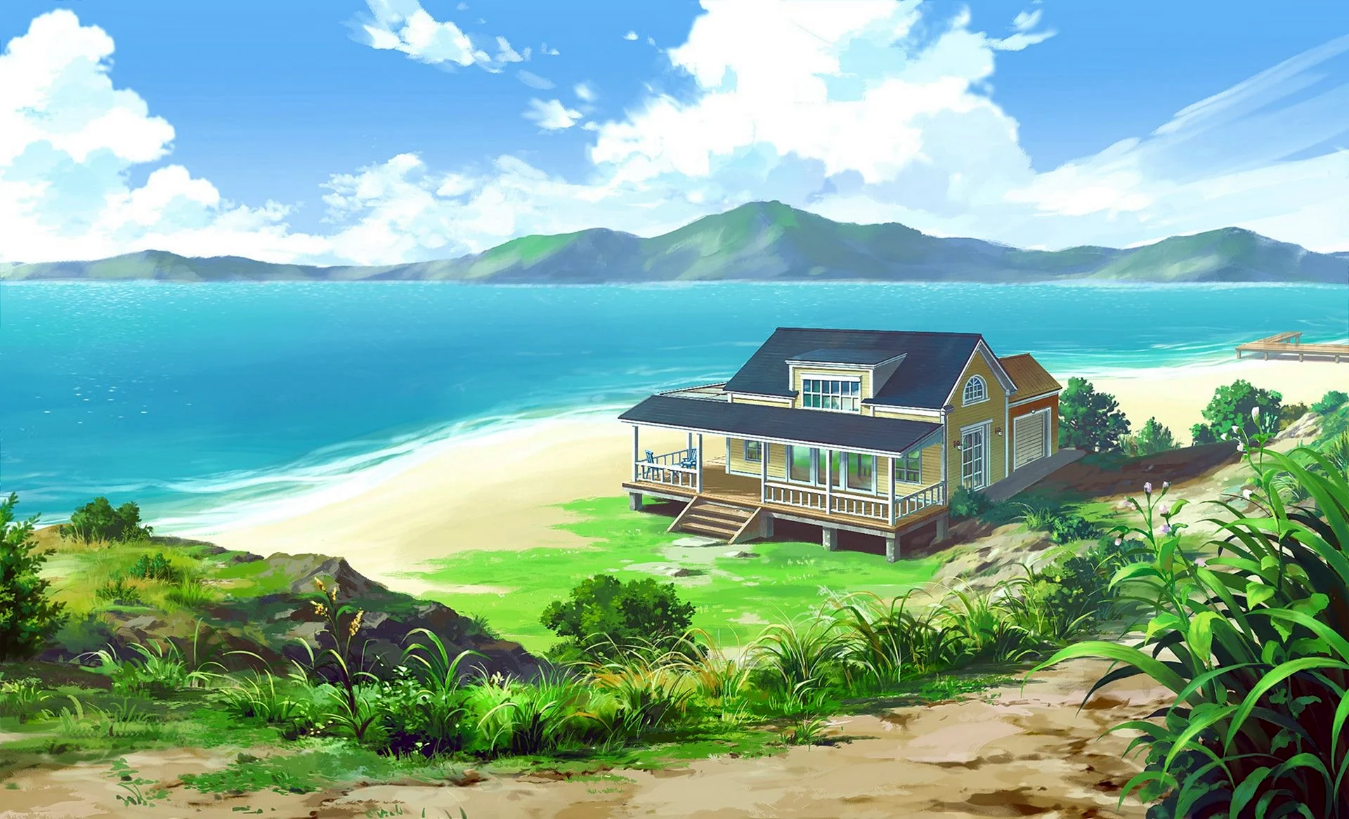 Дом у озера аниме