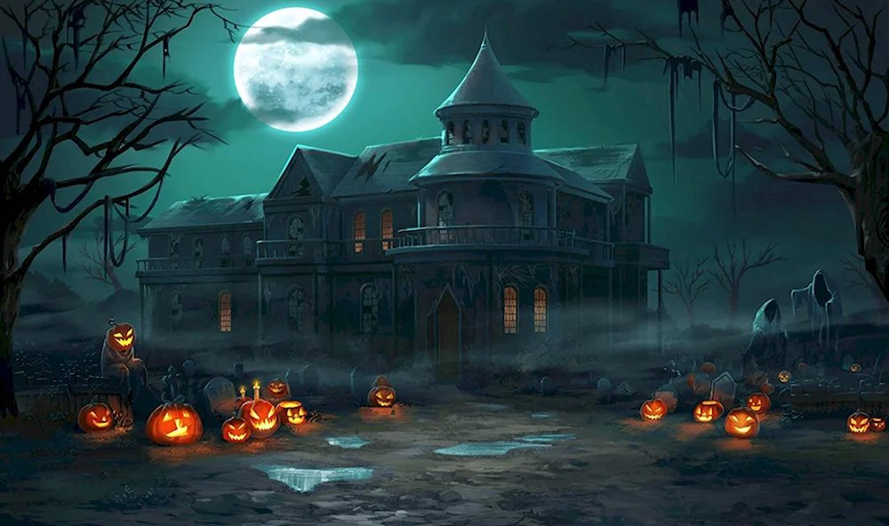 Дома для Хэллоуина арт