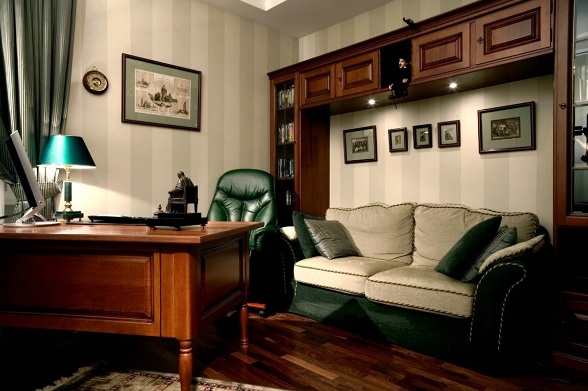 Домашний кабинет с диваном