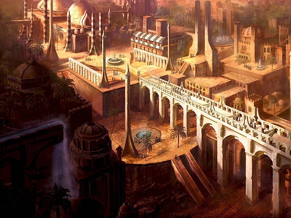 Древний Египет арт фэнтези дворец