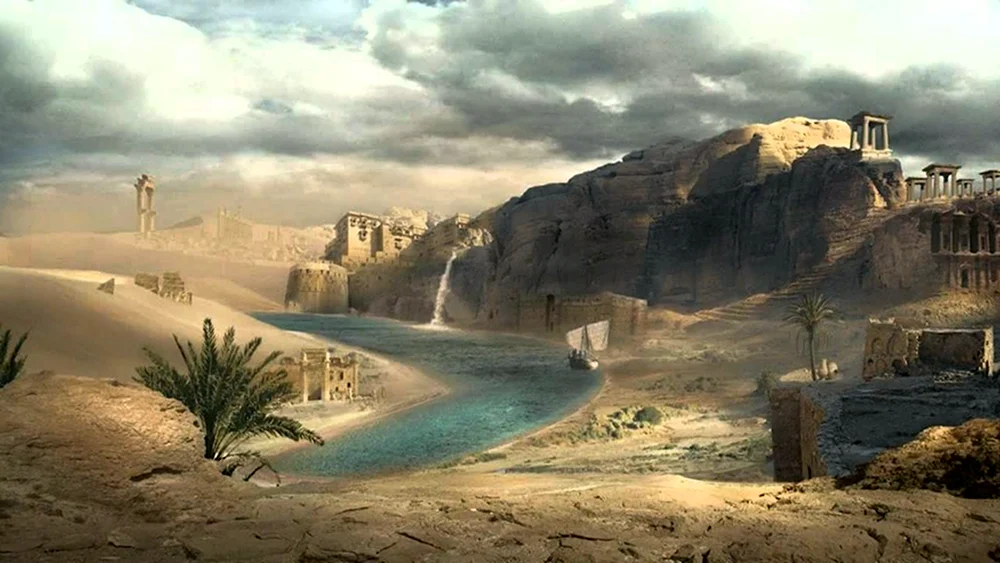 Древний Египет дворец арт пустыня