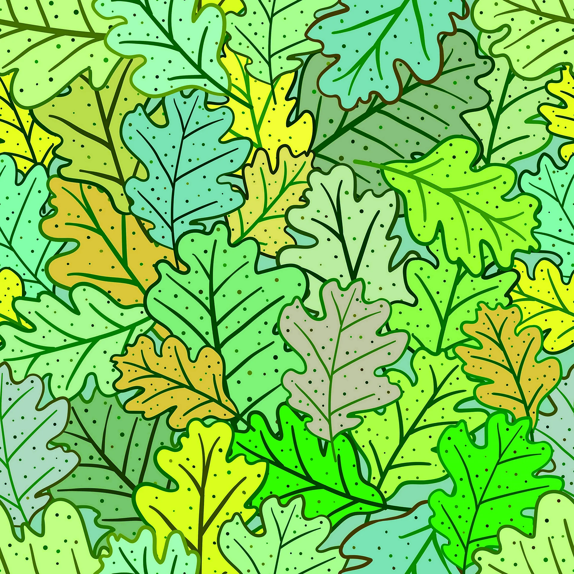 Дубовые листья орнамент