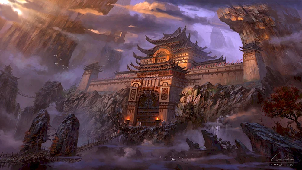Дворец древнего Китая арт