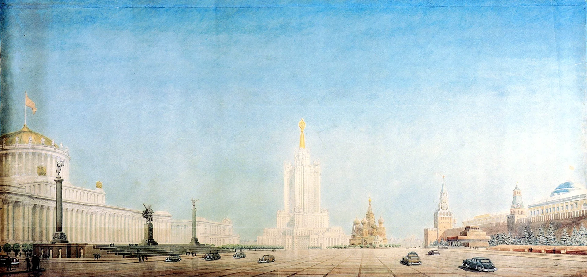 Дворец советов статуя Ленина